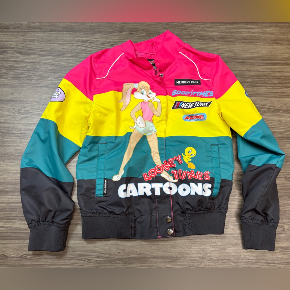 Members Only x Looney Tunes Lola Bunny color-block windbreaker jacket Size Small